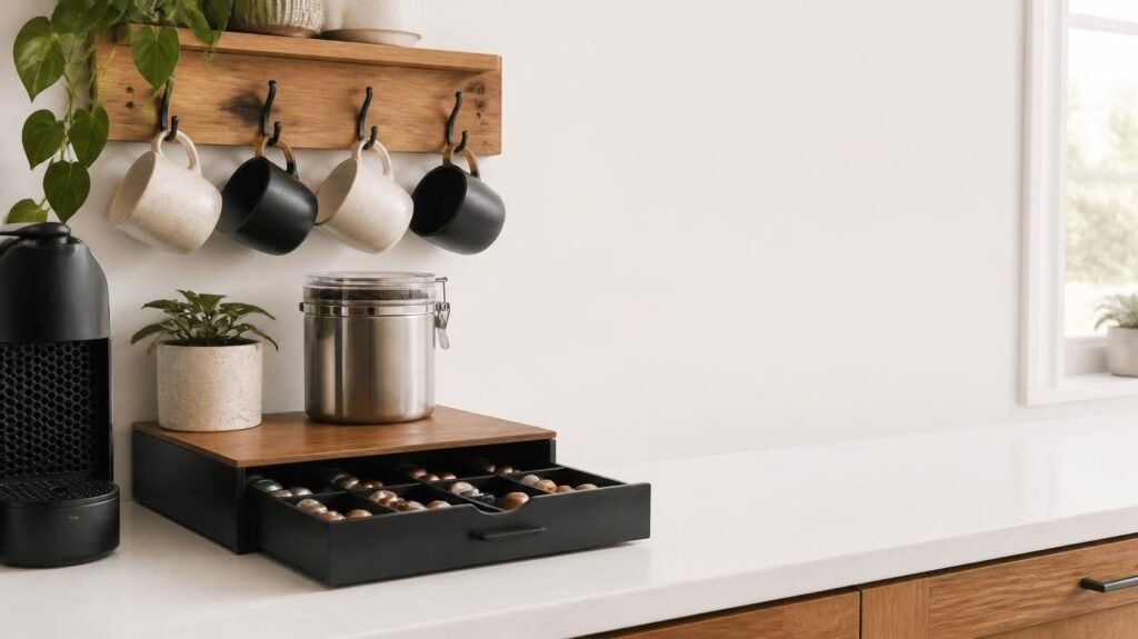 coffee bar organization ideas