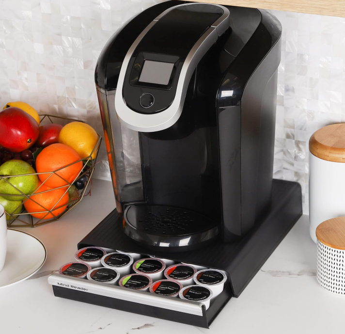 coffee bar organization ideas - coffee pod storage drawer